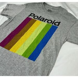 POLAROID T-shirt Classic Graphic COLORS Grey Size Medium M New